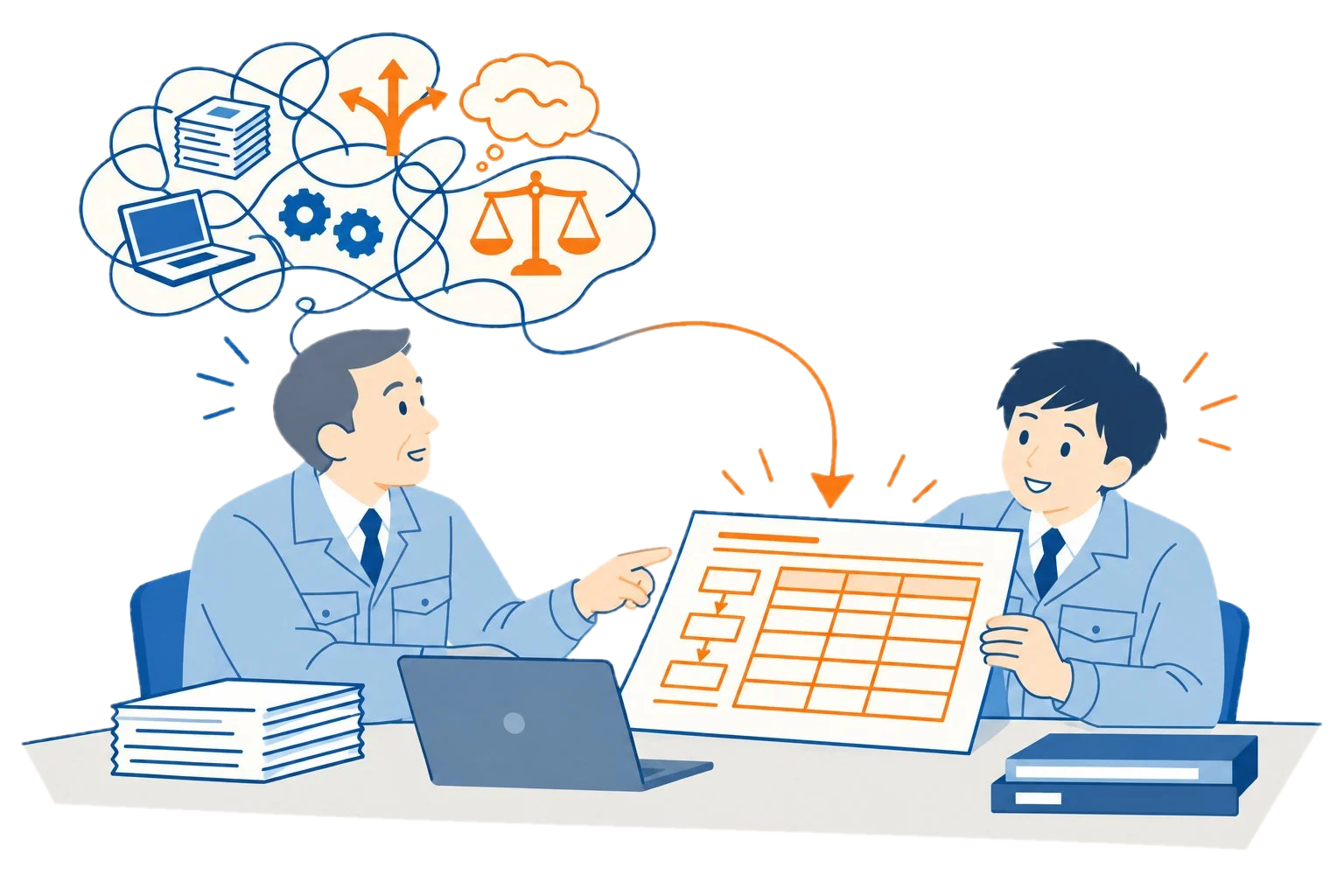 もつれた判断がほどけて、表になる