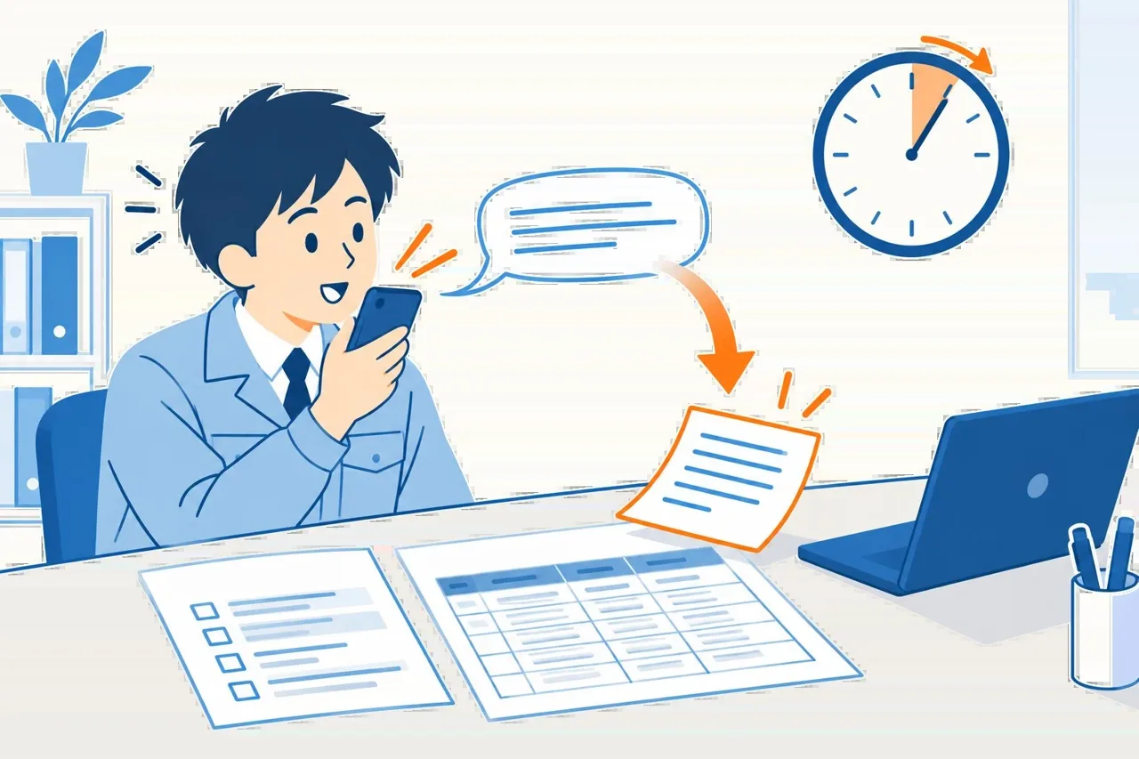 スマホに話して、判断を30秒でメモする